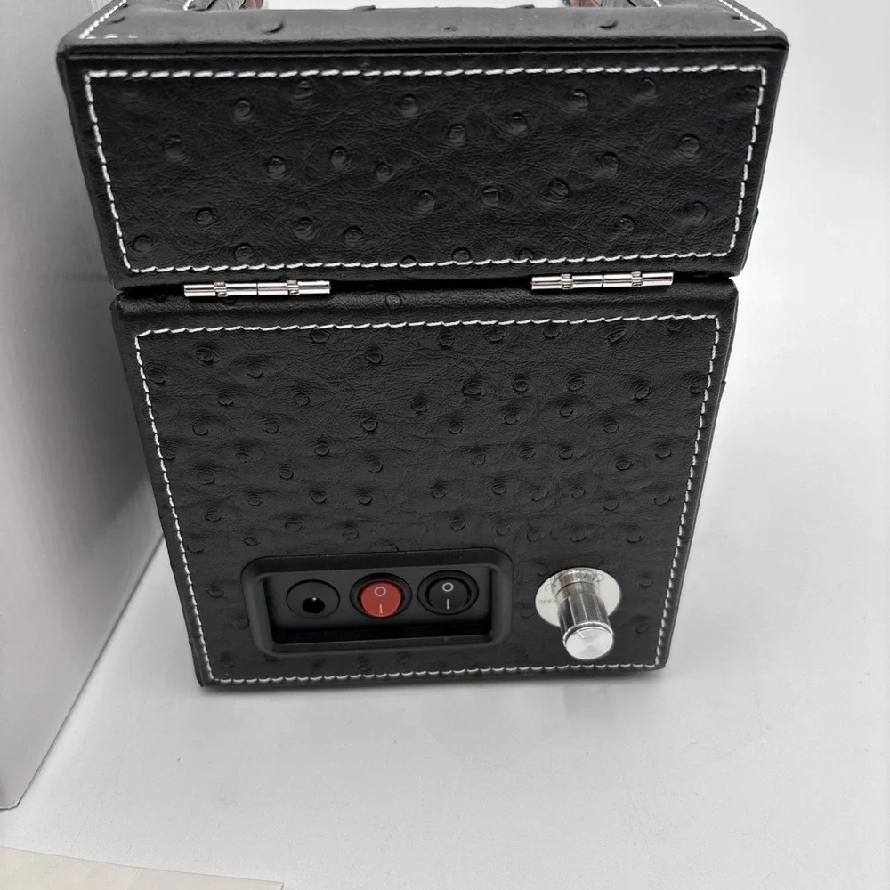 Driklux Automatic Single Watch Winder For Luxury Watches Black Ostrich NEW OB